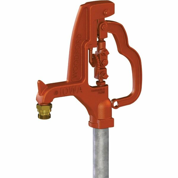 Woodford Y34 1 In. NPT X 3/4 In. MPT X 2 Ft. Galvanized Pipe Freezeless Yard Hydrant Y34-2
